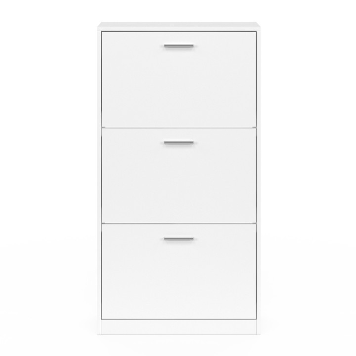 Mueble zapatero 3 puertas blanco barato | ID Market