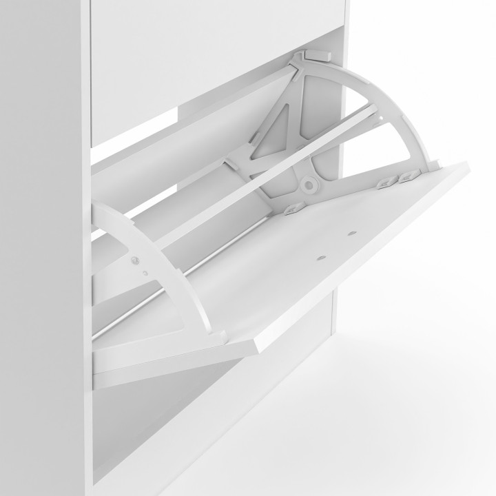 Mueble zapatero de 2 puertas blanco barato | ID Market