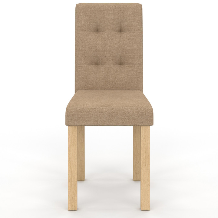 Juego de 6 sillas tapizadas en colores mixtos topo, beige y marrón - POLGA | REINO UNIDO IDMarket