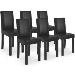 Sillas de comedor negras baratas x6 - Hannah | ID Market