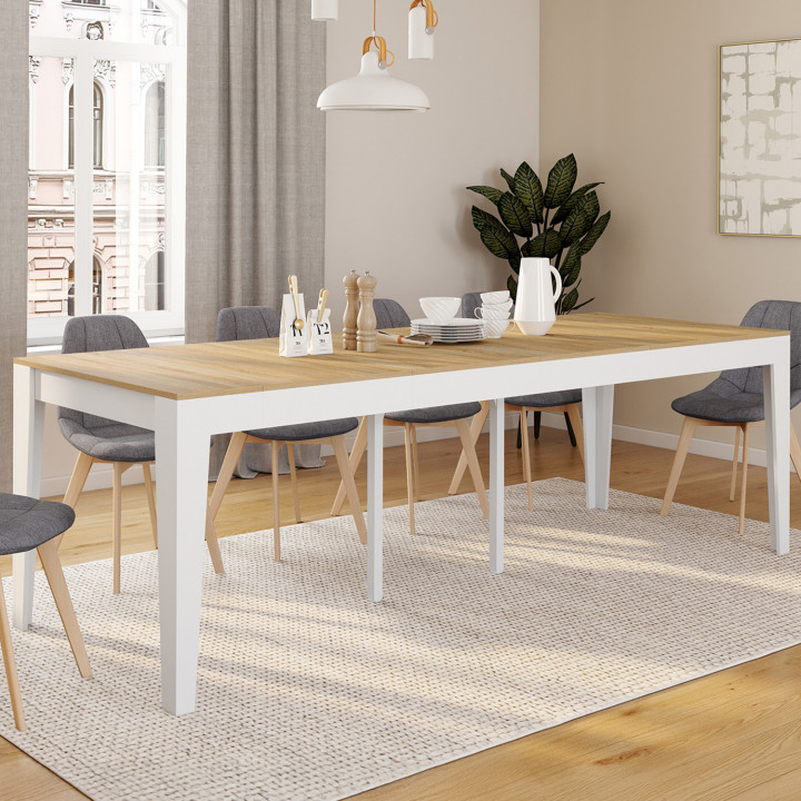 Mesa consola extensible para 10 personas 235 cm madera y haya - MICHEL | IDMarket