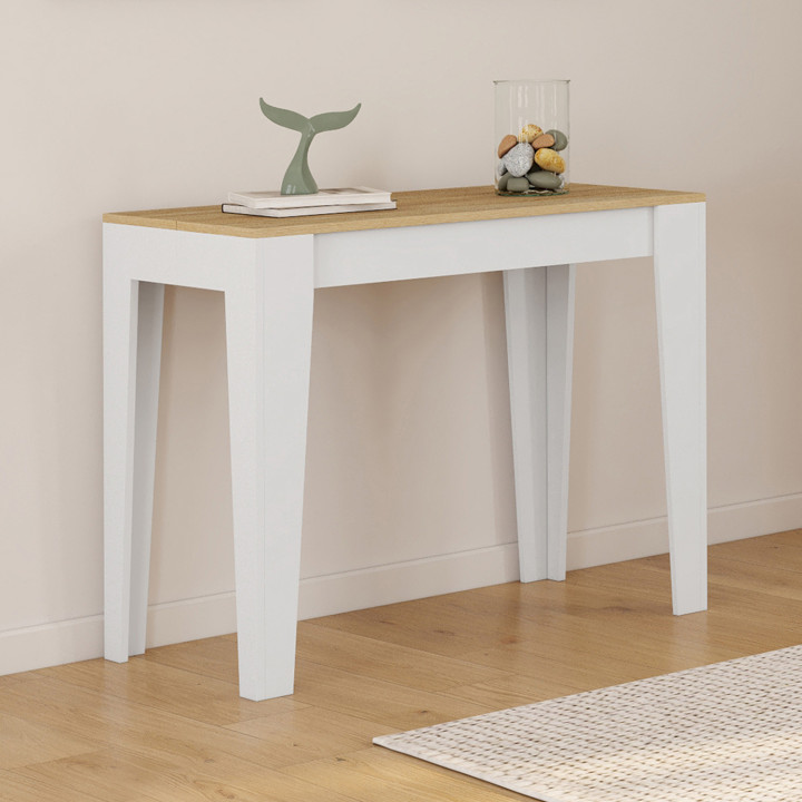 Mesa consola extensible para 10 personas 235 cm madera y haya - MICHEL | IDMarket