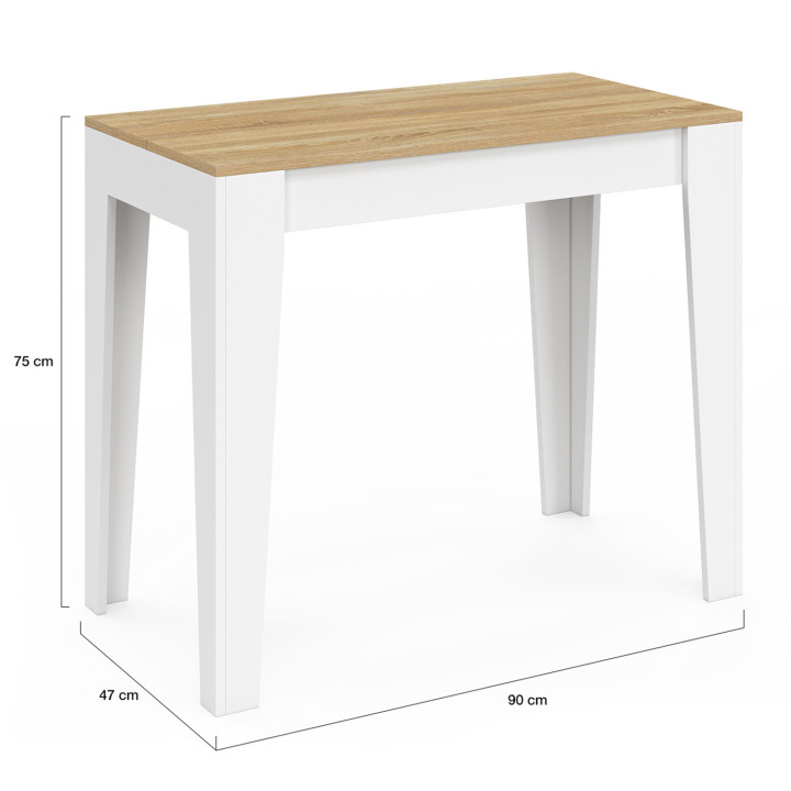 Mesa consola extensible para 10 personas 235 cm madera y haya - MICHEL | IDMarket