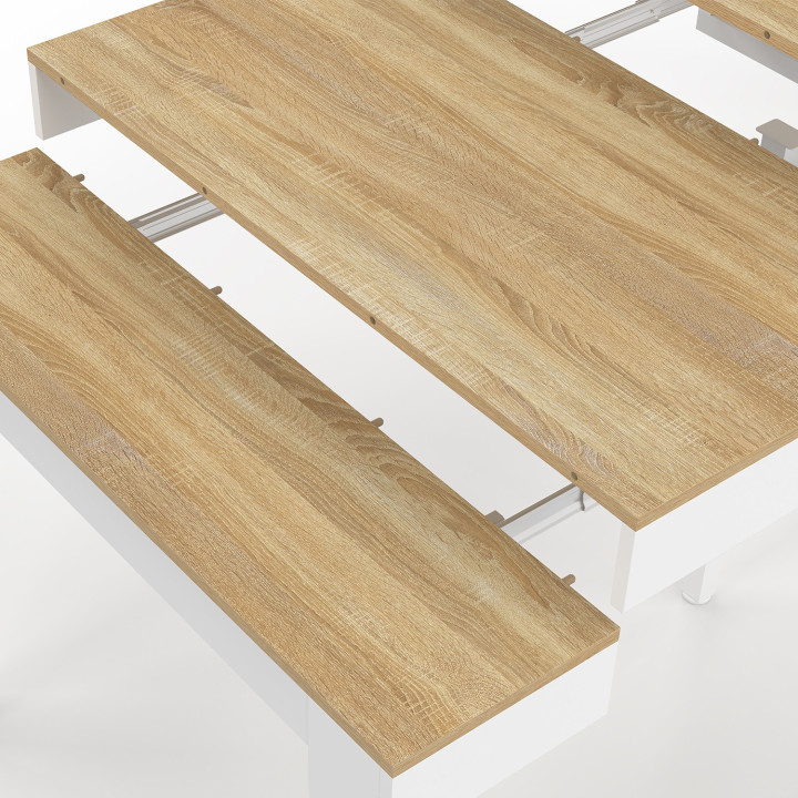 Mesa consola extensible para 10 personas 235 cm madera y haya - MICHEL | IDMarket