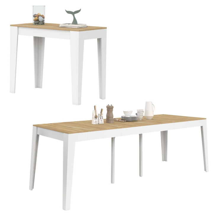 Mesa consola extensible para 10 personas 235 cm madera y haya - MICHEL | IDMarket