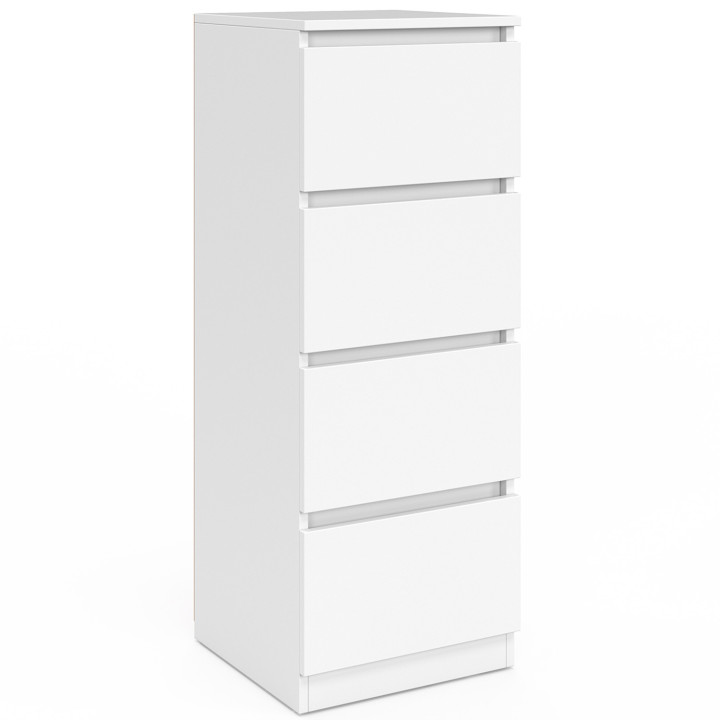 ¡Mueble 4 cajones 30 cm chiffonier madera blanco para entrada baño - TOMI | Zen Cart! IDMarket
