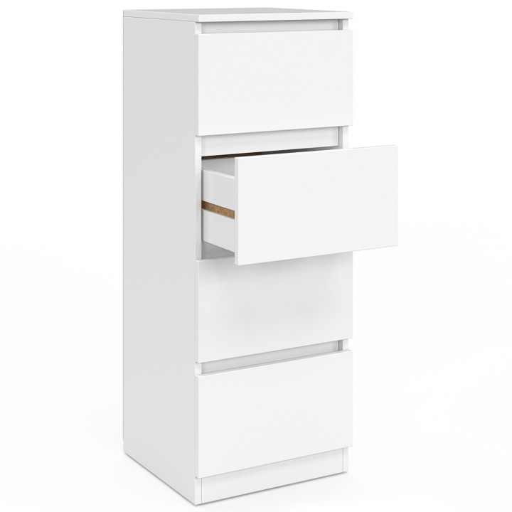 ¡Mueble 4 cajones 30 cm chiffonier madera blanco para entrada baño - TOMI | Zen Cart! IDMarket