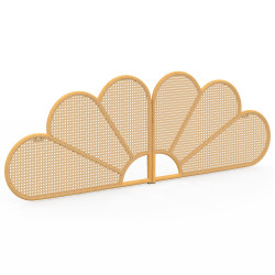 Hängendes Kopfteil in Rattanoptik und Rohrgeflecht 160 cm - IVY | IDMarket