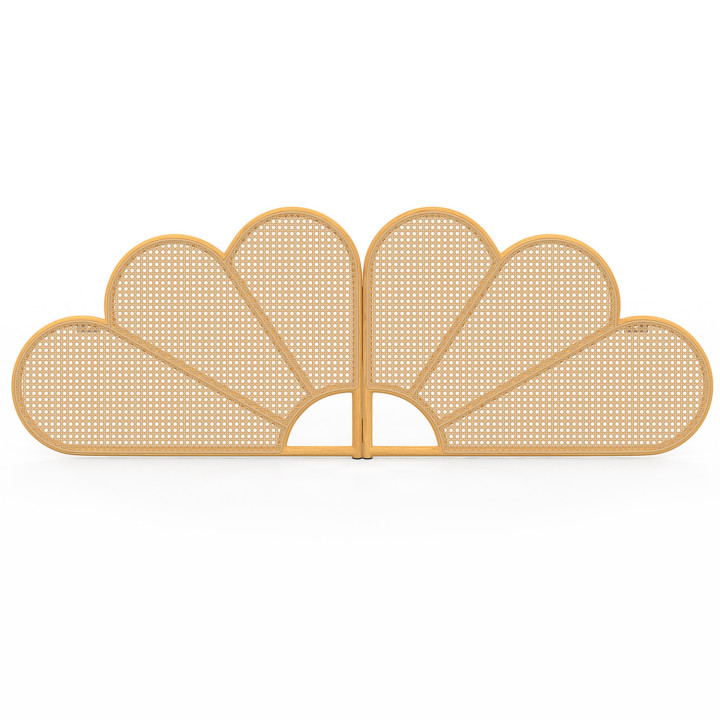 ¡Cabecero suspendido efecto ratán y caña 160 cm - IVY | Zen Cart! IDMarket