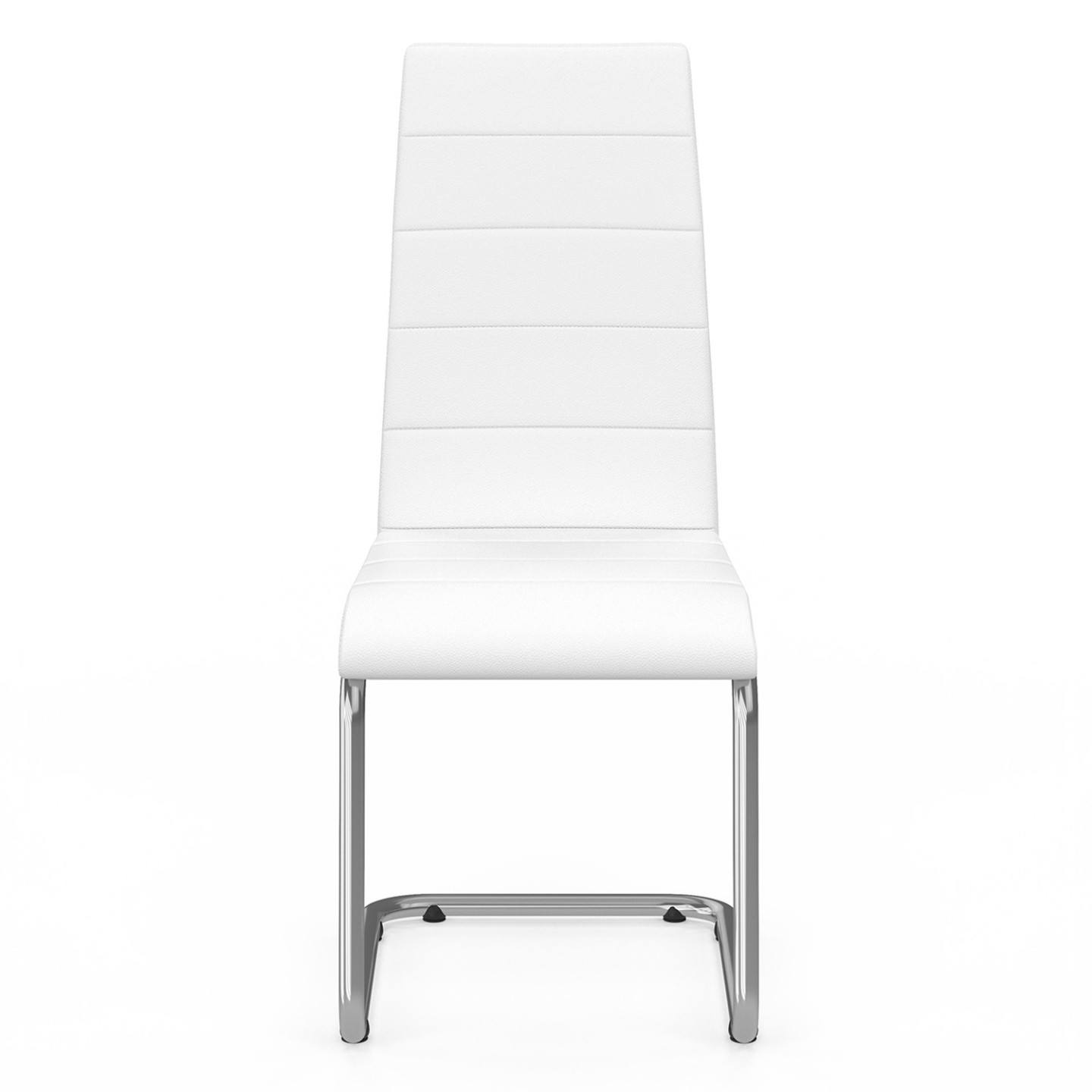Lot De 6 Chaises De Jardin Et Salle à Manger - Siège Monobloc Polyéthylène Avec Pieds En Fer - Blanc