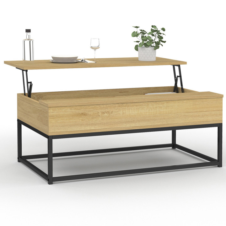 Mesa de centro industrial elevable - DETROIT | ID Market