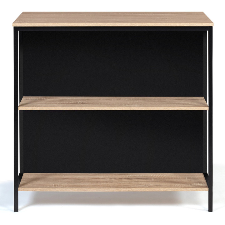 Mesa de bar industrial con 2 taburetes de metal y madera - DETROIT | ID Market