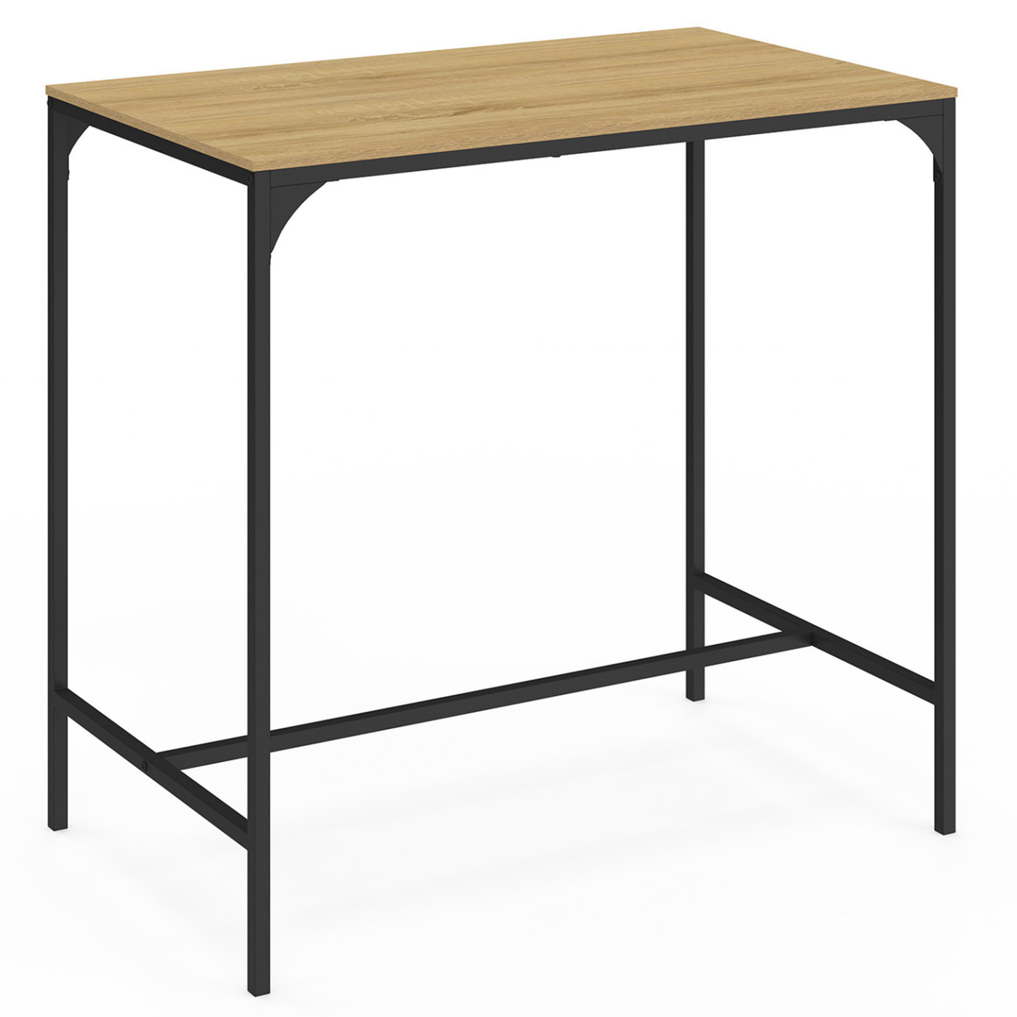 Lot 2 Tabourets De Bar Detroit – Style Industriel Métal Noir & Bois – Hauteur 67 Cm – Design Loft Vintage