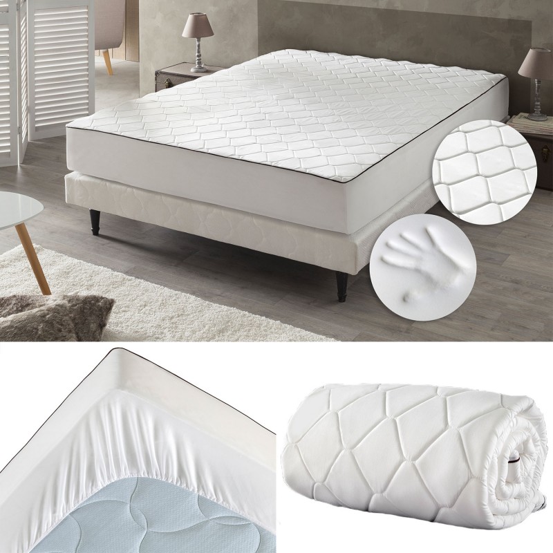 Surmatelas Mousse Mémoire Forme 180x200cm - Épaisseur 10cm - H2 Oeko-TEX