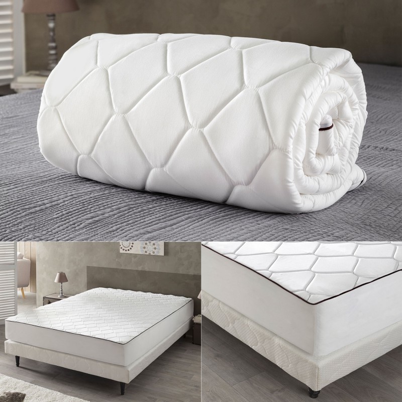 Drap housse mémoire de forme 180x200 cm surmatelas mousse