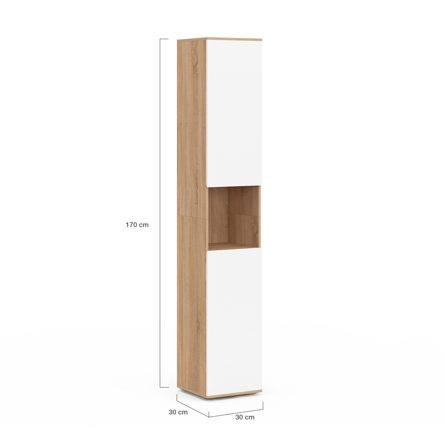 TV-Schrank TOMI IDMarket 140cm - 3 Türen Buche &am Produktbild-Vorschau 8