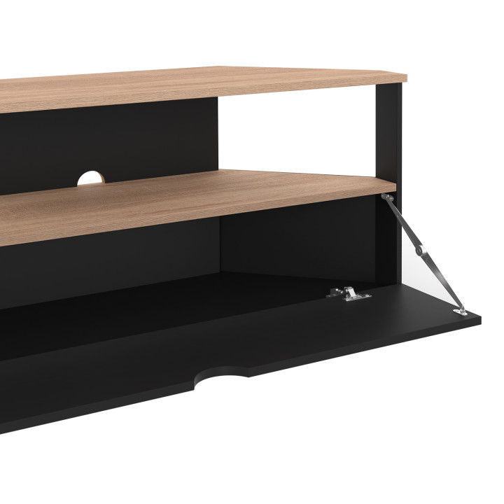 Eck-TV-Möbel aus Holz in Buche und Schwarz 100 cm - ELI | IDMarket