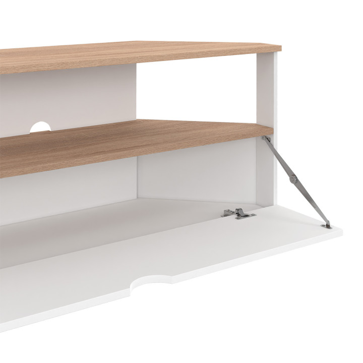 Soporte de TV esquinero de madera y blanco de 100 cm - ELI | La Colección ELI IDMarket