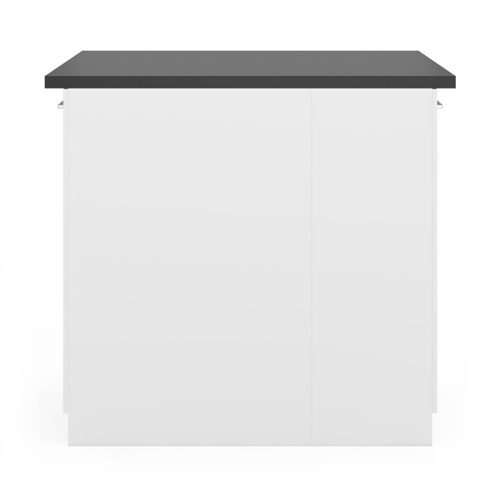 Isla central económica para cocina de 100 cm blanca y gris antracita - IVO | ID Market