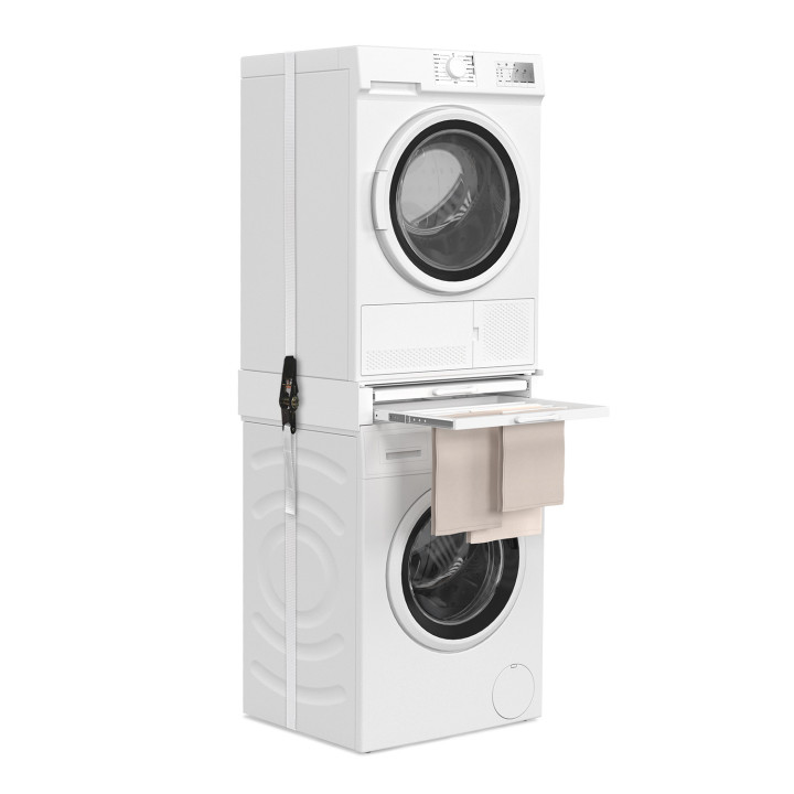 Kit apilable universal para lavadora y secadora con estante y secadora | IdMarket