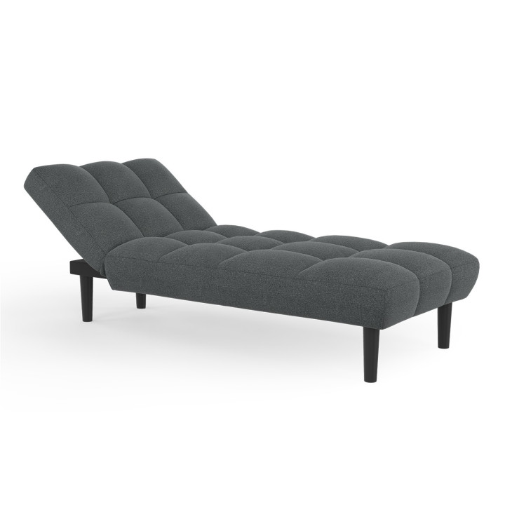 Méridienne clic clac tapizada 80 x 180 cm tela gris antracita - SALOME | IDMarket