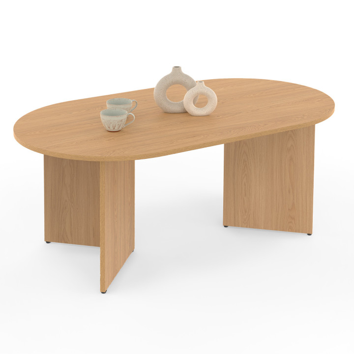 Table basse MARTHE 110 bois effet hêtre Table basse MARTHE 110 bois effet hêtre