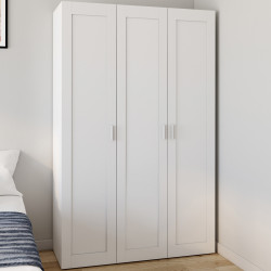 Armario blanco 3 puertas 120cm - VITO | ID Market