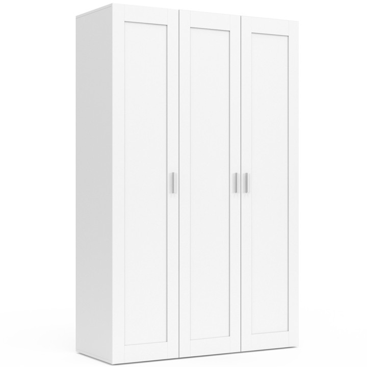 Armario blanco 3 puertas 120cm - VITO | ID Market