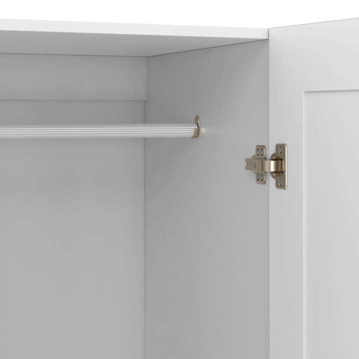 Armario blanco 3 puertas 120cm - VITO | ID Market