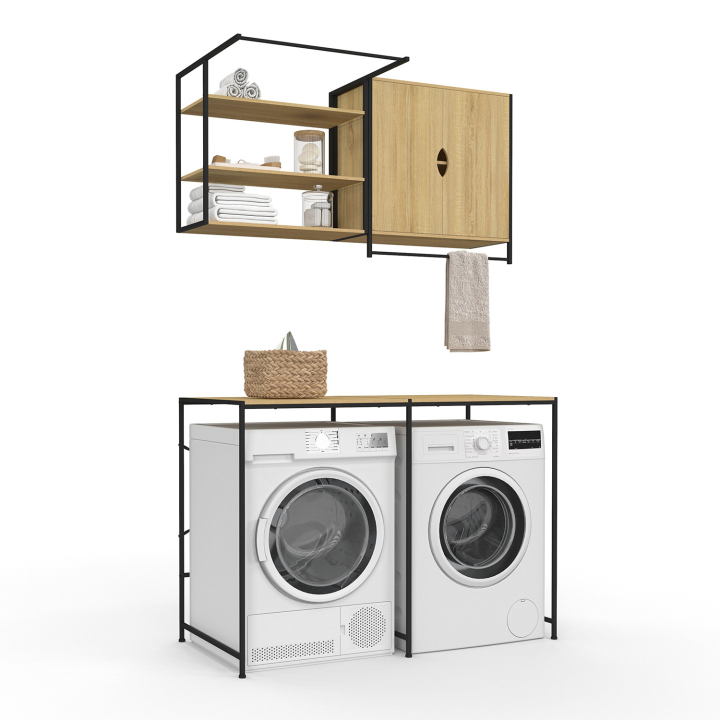 Set für Waschmaschine und Wäschetrockner Industriedesign - DETROIT