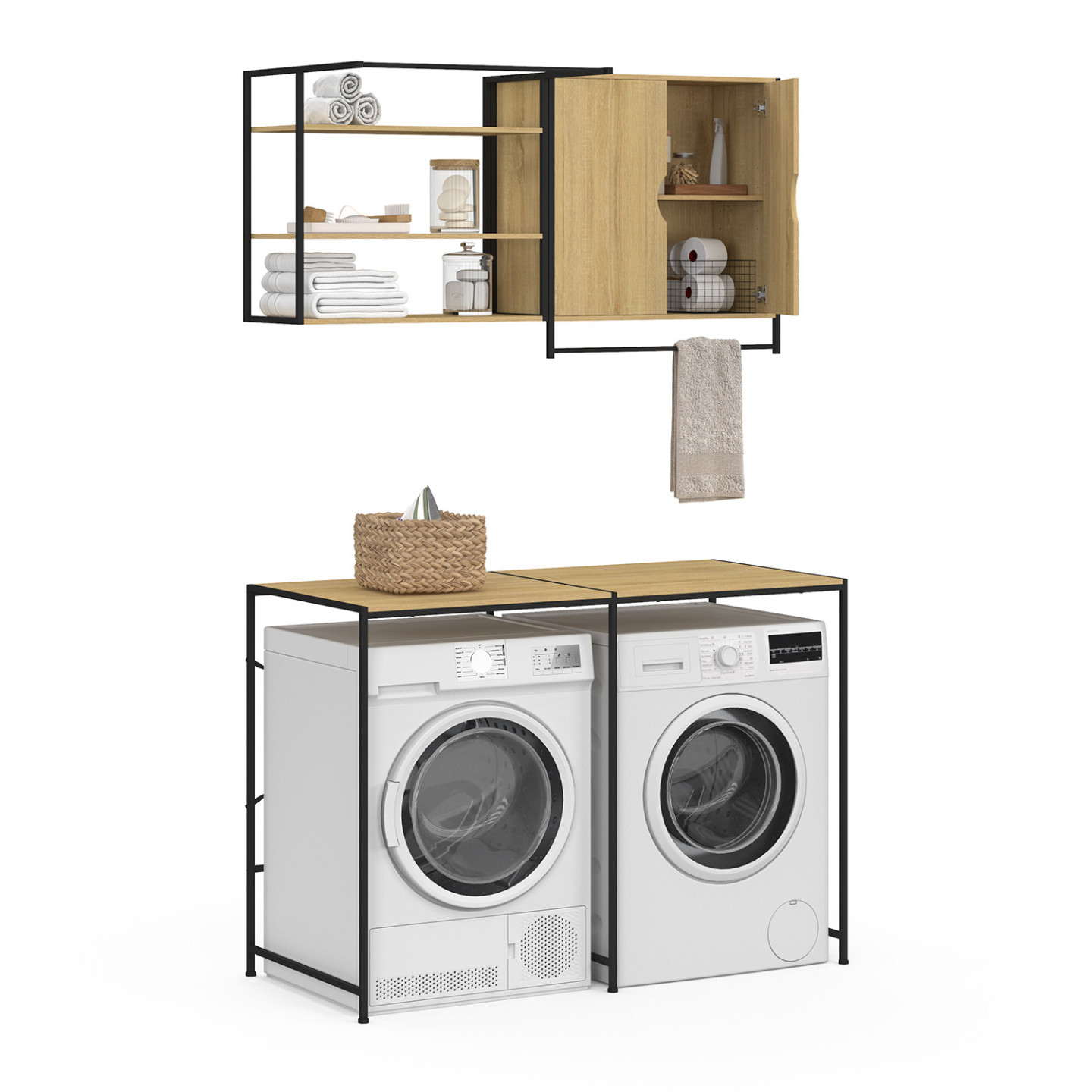 Conjunto de lavadora y secadora de diseño industrial DETROIT