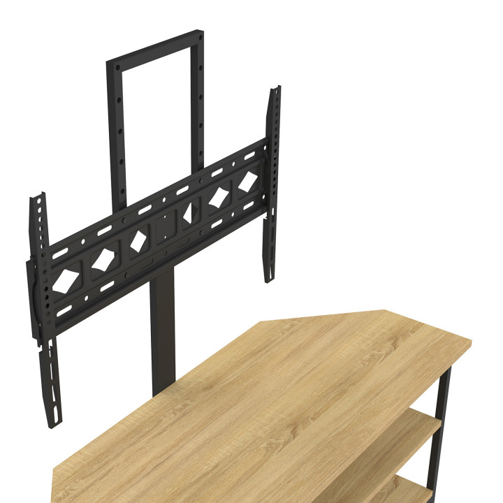 100 cm Eck TV-Möbel mit Regalen und verstellbarer TV-Halterung von 32 bis 70 Zoll Industriedesign - DETROIT | IdMarket