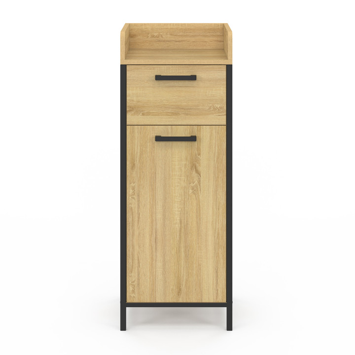 Columna de almacenamiento adicional para baño 1 cajón 1 armario diseño industrial - DETROIT | IdMarket