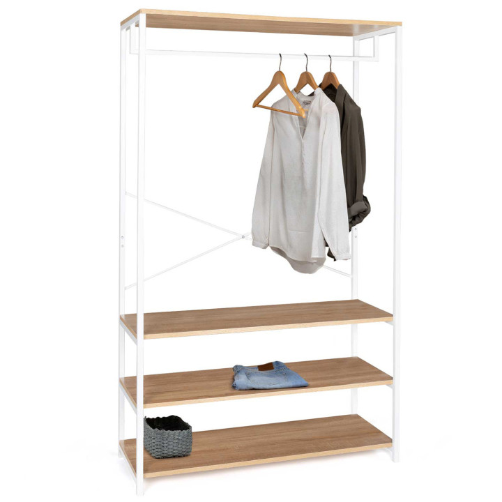 Cómoda blanca estilo industrial 100 cm - DETROIT | ID Market