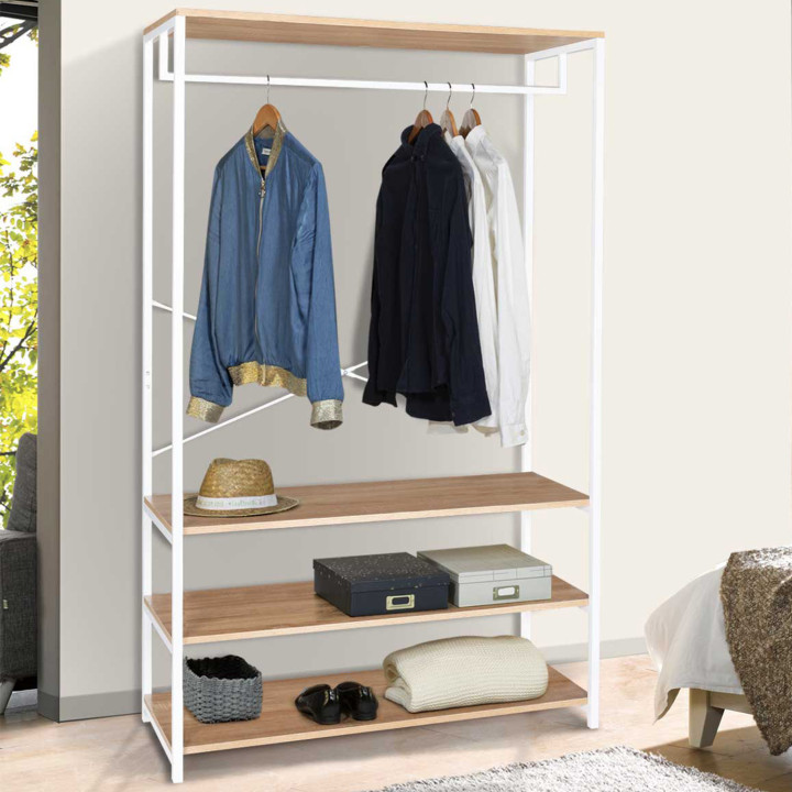 Cómoda blanca estilo industrial 100 cm - DETROIT | ID Market