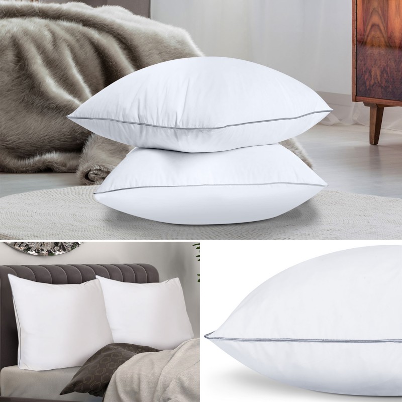 Oreiller Classique Nordic Paradise - Plumes Et Duvet, 60x60 Cm, Ferme, Anti-acariens