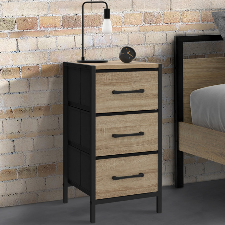 Juego de 2 mesillas de noche con 3 cajones - UTAH | IdMarket
