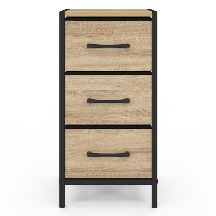 Juego de 2 mesillas de noche con 3 cajones - UTAH | IdMarket