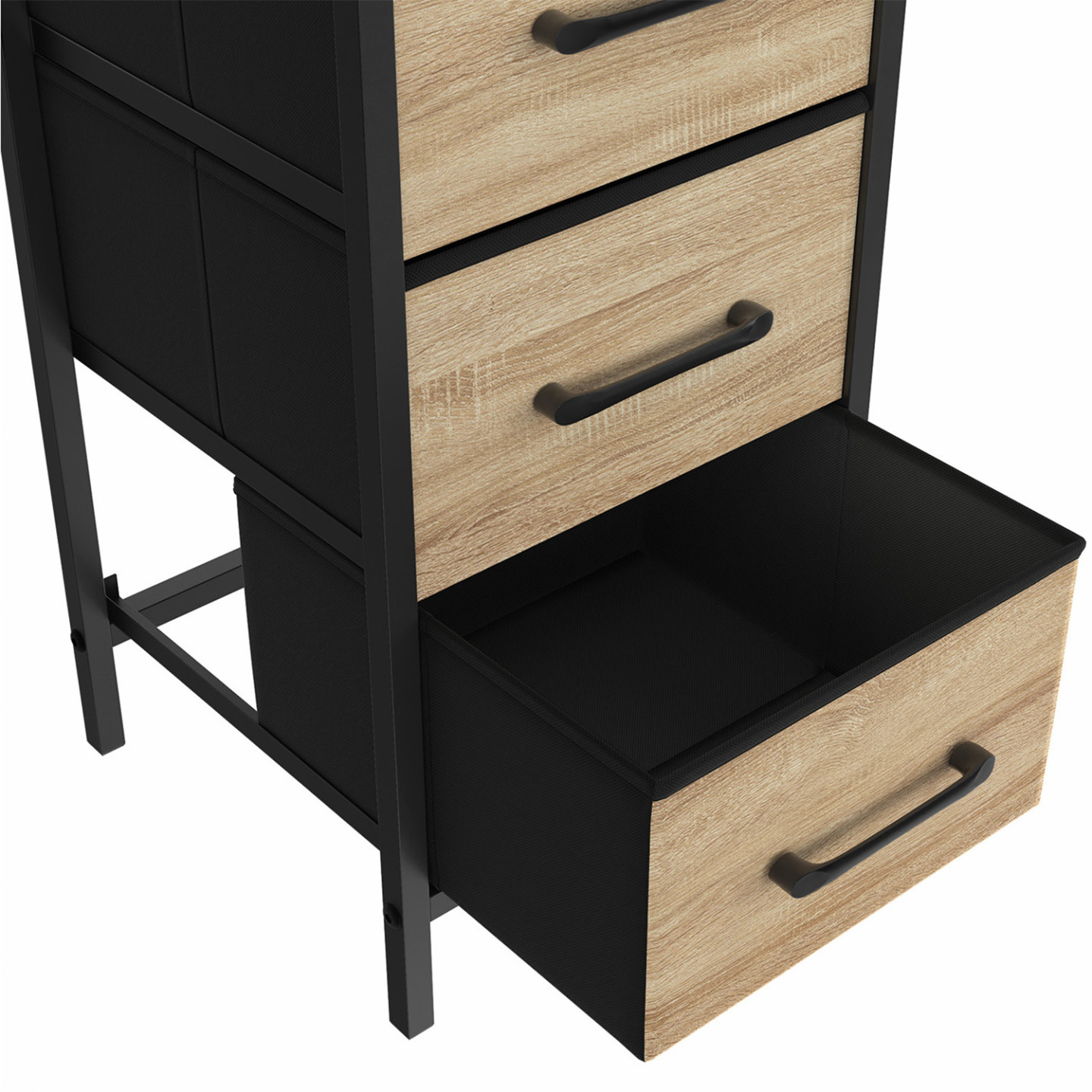 Lot De 2 Tables De Chevet Meuble De Rangement Avec 3 Tiroirs Caisson De Bureau Noir 20_0003132 à Prix