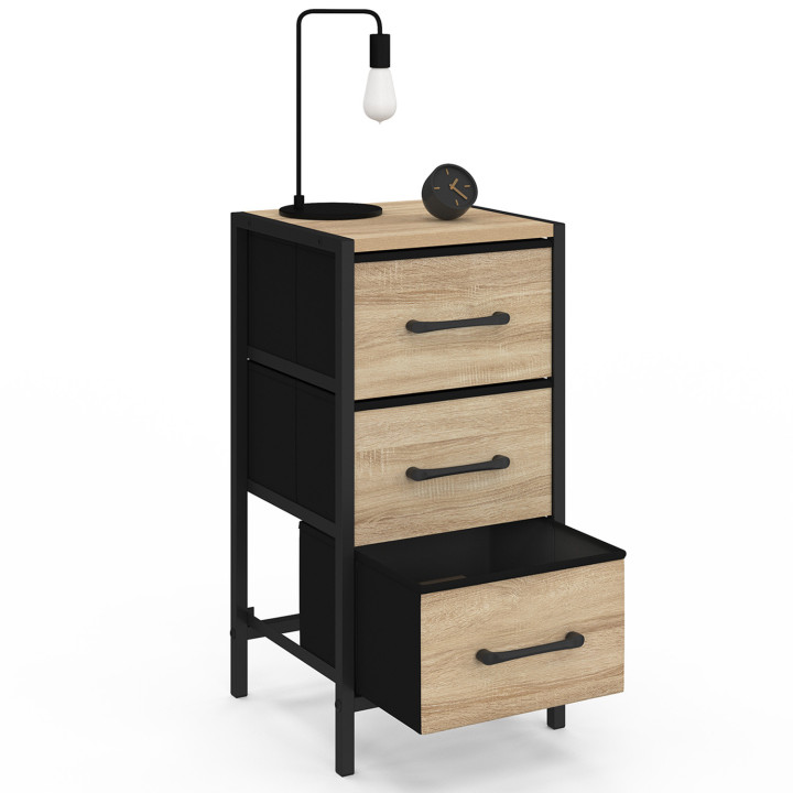 Juego de 2 mesillas de noche con 3 cajones - UTAH | IdMarket