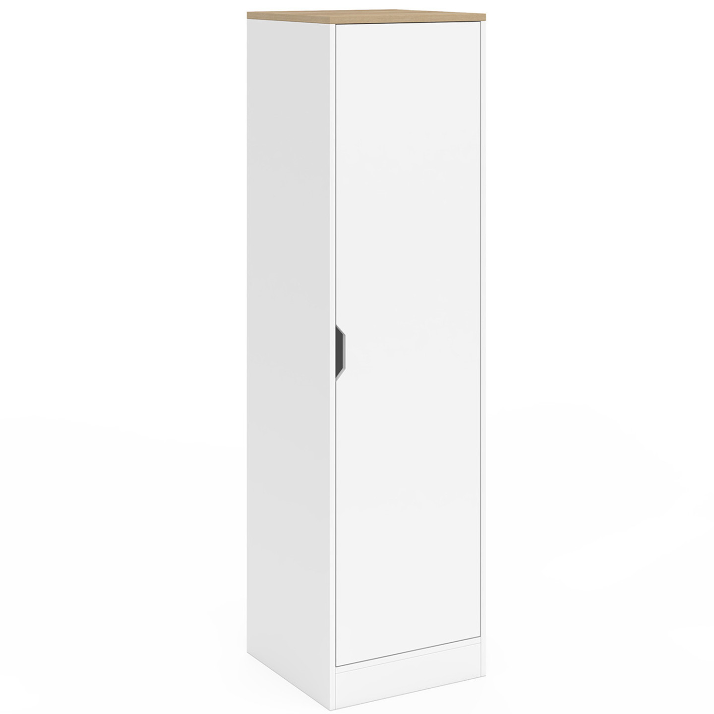 1-triger Aufbewahrungsschrank mit Regalen in Wei und Holz - NOUK |  IdMarket