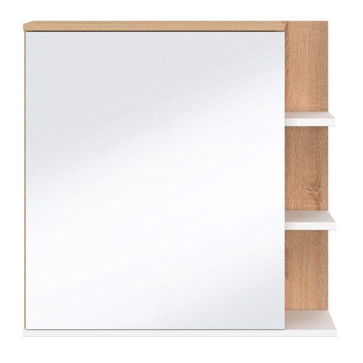 Mueble colgante con espejo y estantes de haya - TOMI | IdMarket