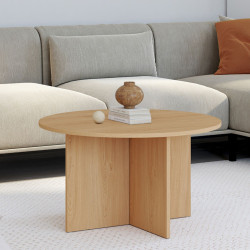 Runder Couchtisch 70 cm aus Buchenholz - MARTHE | IdMarket