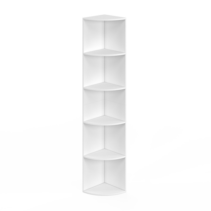 Etagère murale d'angle MODULA 5 niveaux blanche