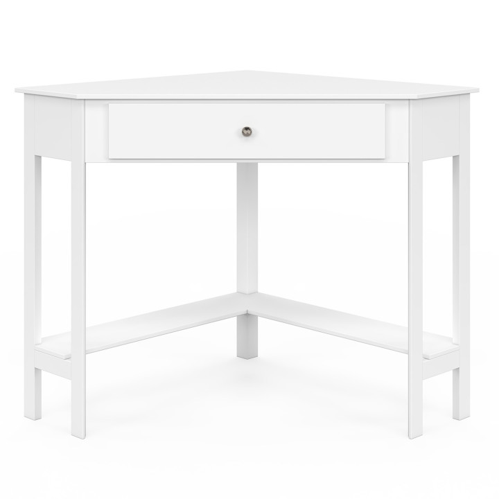 Escritorio esquinero blanco para ahorrar espacio - REMI | IdMarket