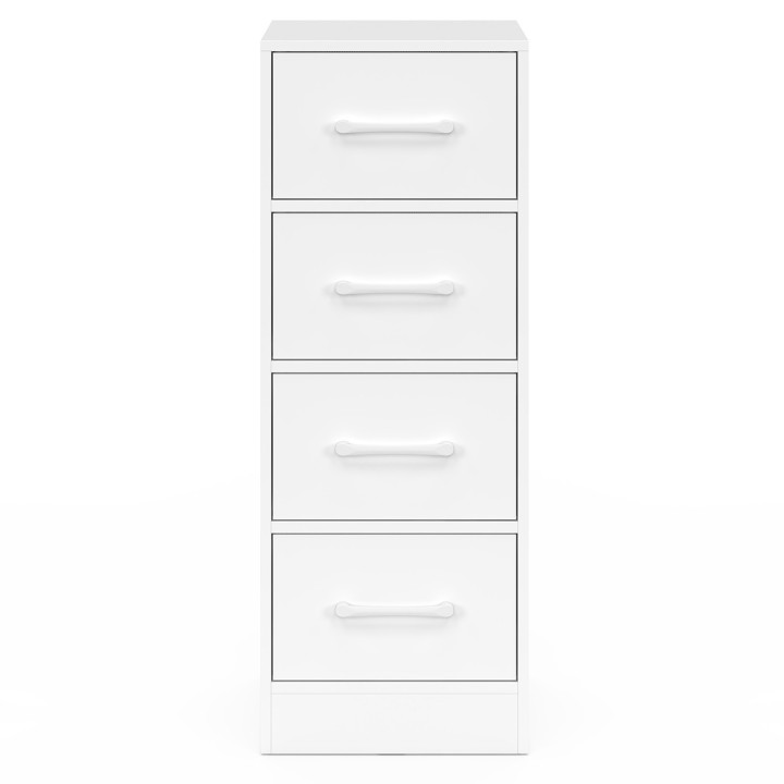 Mobile a 4 cassetti UPPAH 30 cm chiffonier, contenitore in legno bianco Mobile a 4 cassetti UPPAH 30 cm chiffonier, contenitore in legno bianco