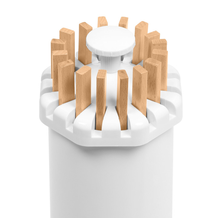 Tendedero giratorio plegable de madera y blanco | IdMarket