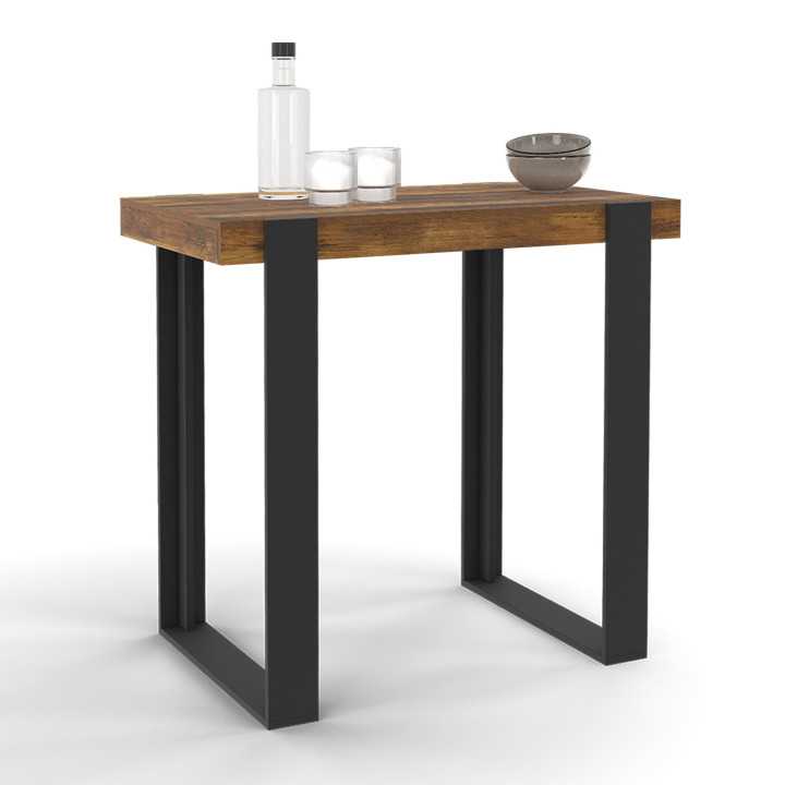 Mesa de bar vintage efecto madera y negro - PHOENIX | ID Market