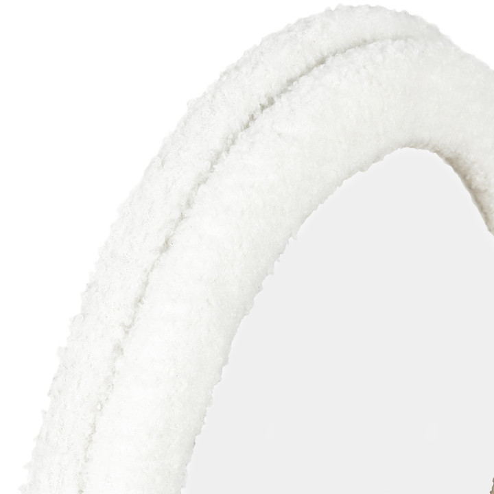 Miroir vague en tissu bouclette crème 150 x 50 cm