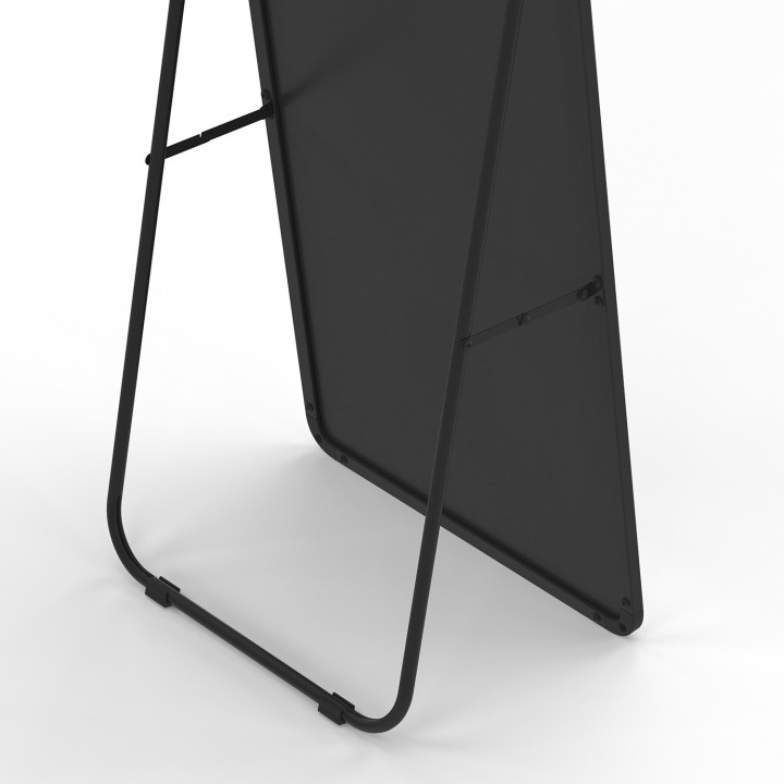 Spiegel auf Fuß Kontur schwarz 160 x 40 cm | IdMarket